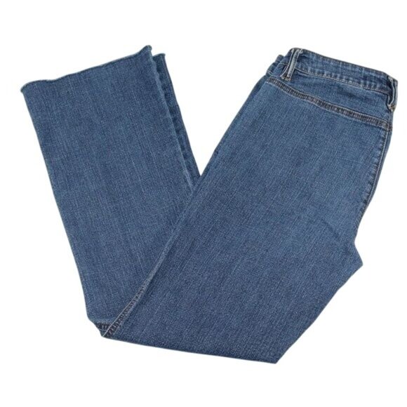 DKNY Denim - DKNY Womens Sz 4 Medium Wash Raw Edge Hem Bootcut Denim Blue Jeans